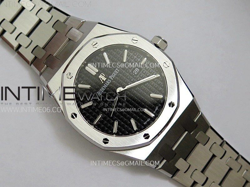 Lady Royal Oak 33mm 67651 SS ZF 1:1 Best Edition Black Textured Dial on SS Bracelet RONDA Quartz
