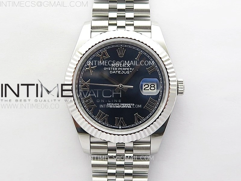 DateJust 41mm 126334 904 SS ARF 1:1 Best Edition Blue Dial Roman Markers on Jubilee Bracelet SH3235