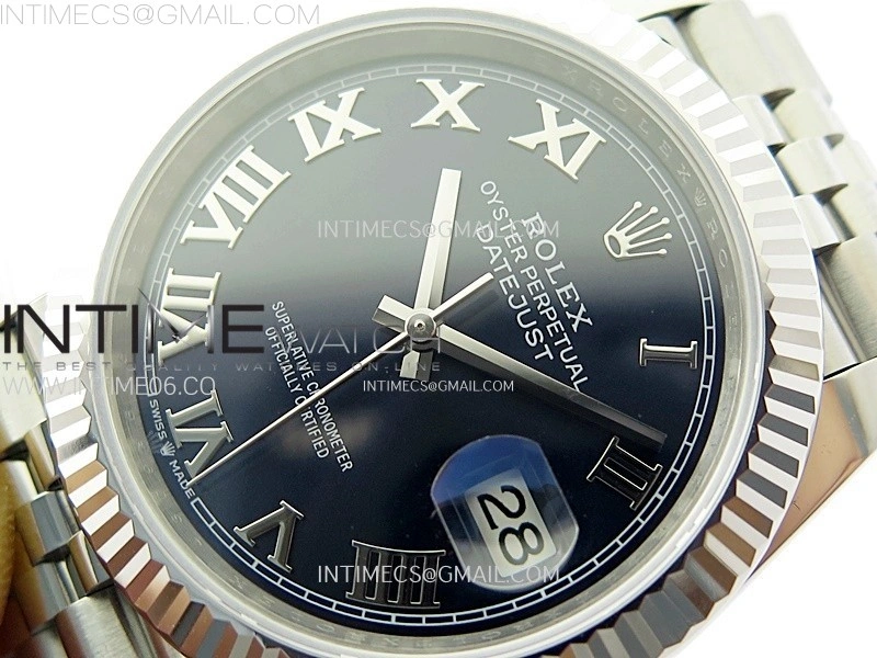 DateJust 41mm 126334 904 SS ARF 1:1 Best Edition Blue Dial Roman Markers on Jubilee Bracelet SH3235