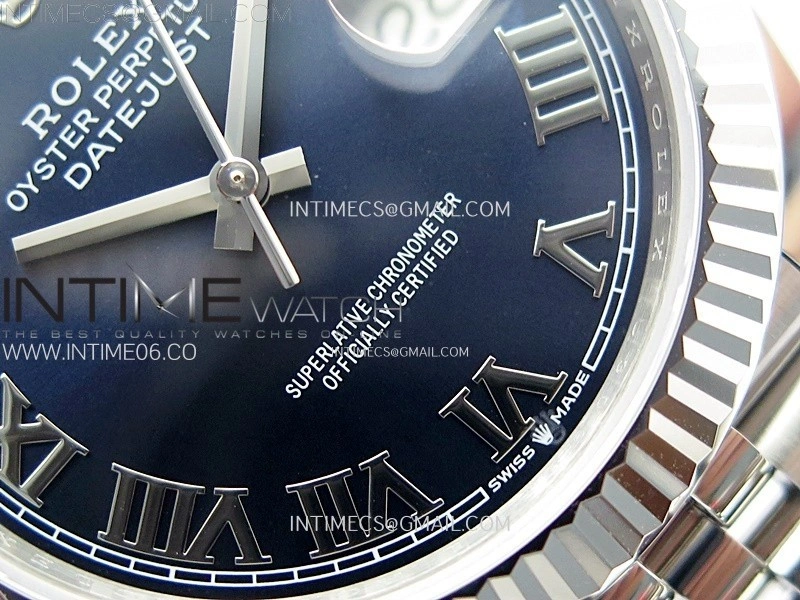 DateJust 41mm 126334 904 SS ARF 1:1 Best Edition Blue Dial Roman Markers on Jubilee Bracelet SH3235
