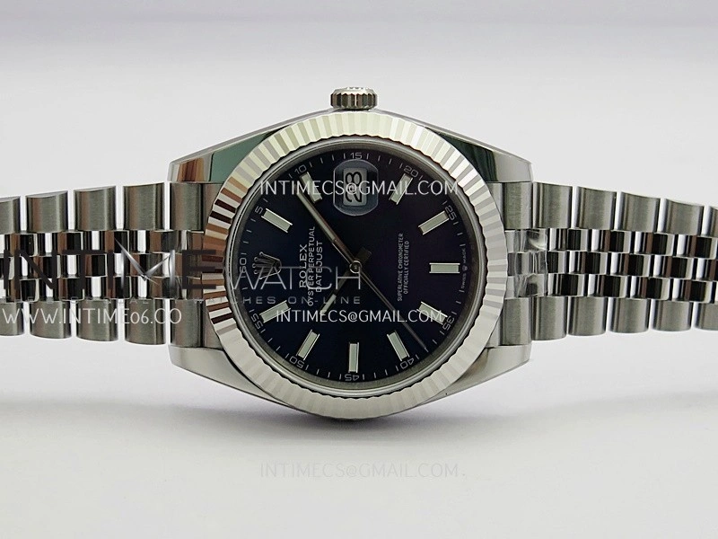 DateJust 126334 904L SS ERF 1:1 Best Edition Blue Dial Stick Marker On Jubilee Bracelet SH3235