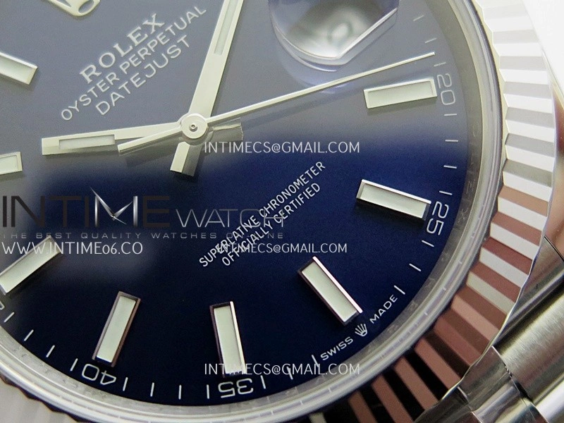 DateJust 126334 904L SS ERF 1:1 Best Edition Blue Dial Stick Marker On Jubilee Bracelet SH3235