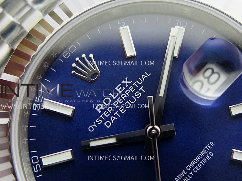 DateJust 126334 904L SS ERF 1:1 Best Edition Blue Dial Stick Marker On Jubilee Bracelet SH3235