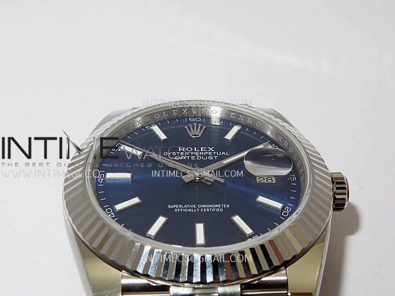 DateJust 126334 904L SS ERF 1:1 Best Edition Blue Dial Stick Marker On Jubilee Bracelet SH3235