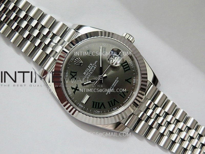 DateJust 126334 904L SS ERF 1:1 Best Edition Gray Dial Roman Marker On Jubilee Bracelet SH3235