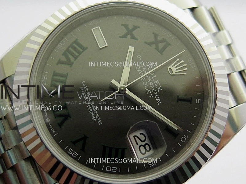 DateJust 126334 904L SS ERF 1:1 Best Edition Gray Dial Roman Marker On Jubilee Bracelet SH3235