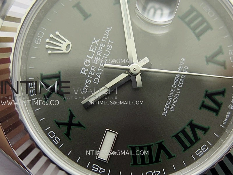 DateJust 126334 904L SS ERF 1:1 Best Edition Gray Dial Roman Marker On Jubilee Bracelet SH3235
