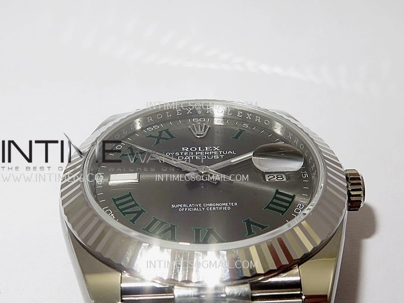 DateJust 126334 904L SS ERF 1:1 Best Edition Gray Dial Roman Marker On Jubilee Bracelet SH3235