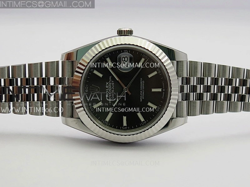 DateJust 126334 904L SS ERF 1:1 Best Edition Gray Dial Stick Marker On Jubilee Bracelet SH3235