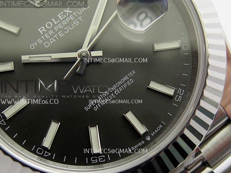 DateJust 126334 904L SS ERF 1:1 Best Edition Gray Dial Stick Marker On Jubilee Bracelet SH3235