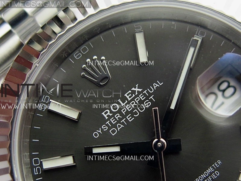 DateJust 126334 904L SS ERF 1:1 Best Edition Gray Dial Stick Marker On Jubilee Bracelet SH3235