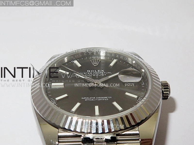 DateJust 126334 904L SS ERF 1:1 Best Edition Gray Dial Stick Marker On Jubilee Bracelet SH3235