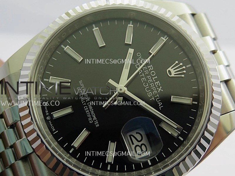 DateJust 36mm 126234 904L SS VF 1:1 Best Edition Black Dial Stick Marker On Jubilee Bracelet DD3235