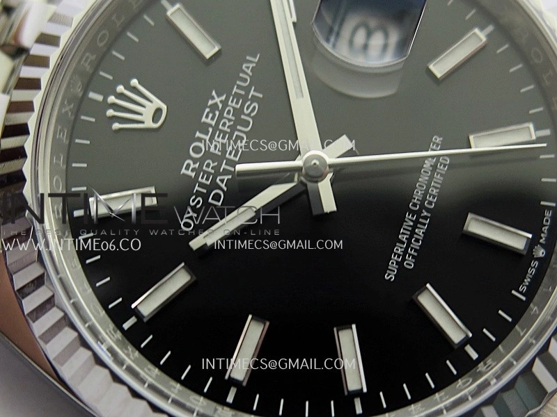 DateJust 36mm 126234 904L SS VF 1:1 Best Edition Black Dial Stick Marker On Jubilee Bracelet DD3235