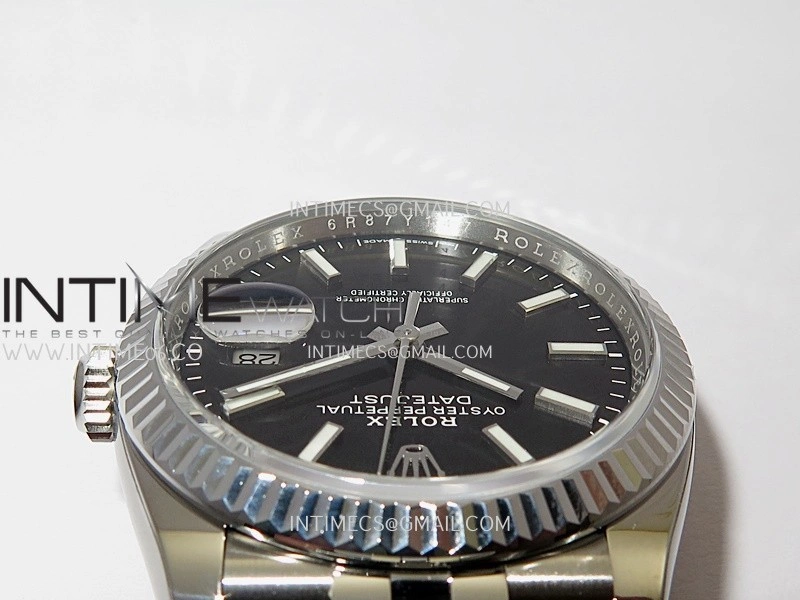 DateJust 36mm 126234 904L SS VF 1:1 Best Edition Black Dial Stick Marker On Jubilee Bracelet DD3235