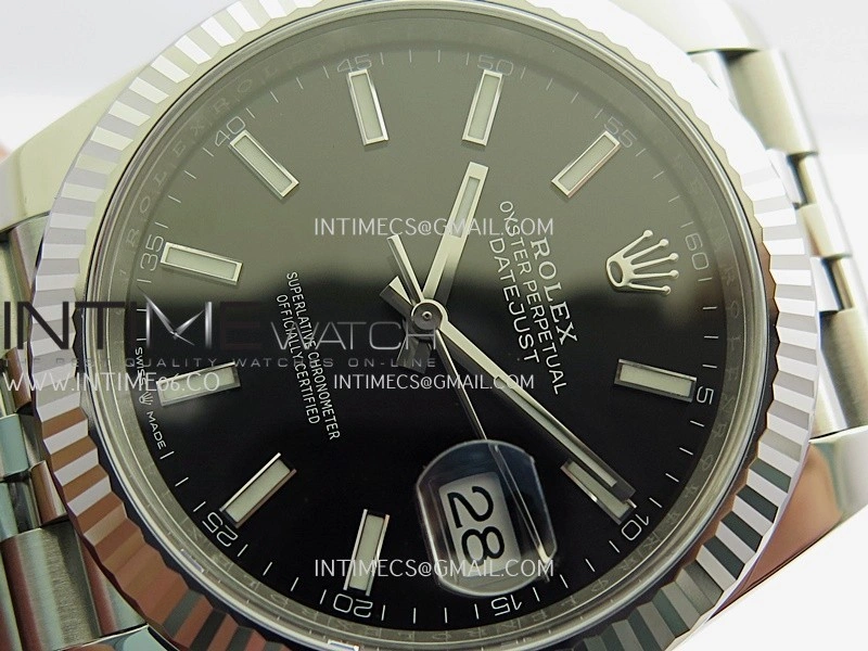 DateJust 41 126334 904L SS VF 1:1 Best Edition Black Dial Stick Marker On Jubilee Bracelet DD3235