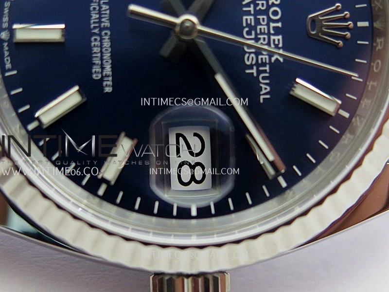DateJust 36mm 126234 904L SS VF 1:1 Best Edition Blue Dial Stick Markers On Jubilee Bracelet DD3235