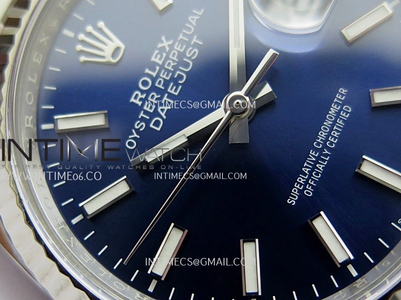 DateJust 36mm 126234 904L SS VF 1:1 Best Edition Blue Dial Stick Markers On Jubilee Bracelet DD3235