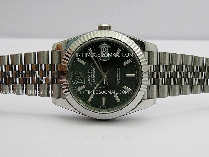 DateJust 41 126334 904L SS VF 1:1 Best Edition Green Dial Stick Marker On Jubilee Bracelet DD3235