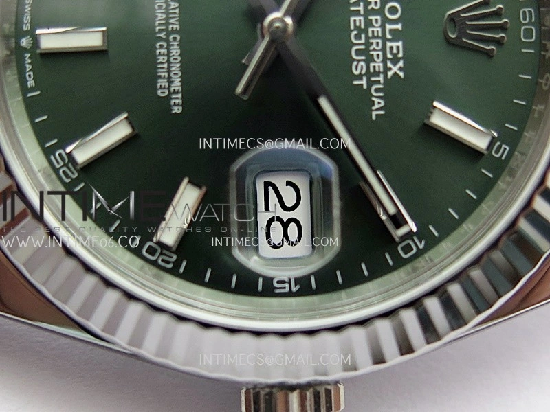 DateJust 41 126334 904L SS VF 1:1 Best Edition Green Dial Stick Marker On Jubilee Bracelet DD3235