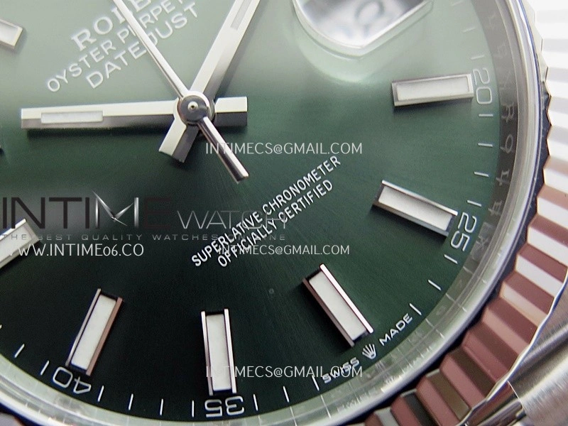 DateJust 41 126334 904L SS VF 1:1 Best Edition Green Dial Stick Marker On Jubilee Bracelet DD3235