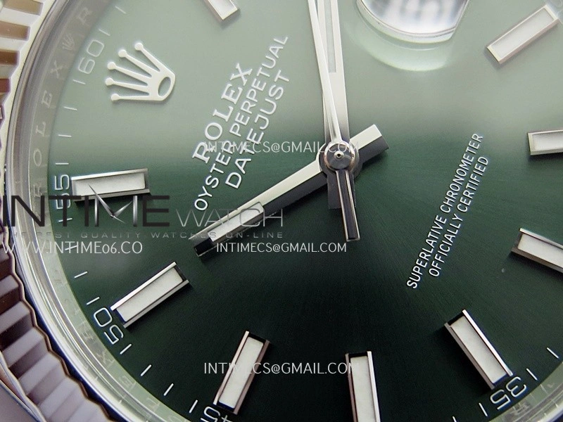 DateJust 41 126334 904L SS VF 1:1 Best Edition Green Dial Stick Marker On Jubilee Bracelet DD3235