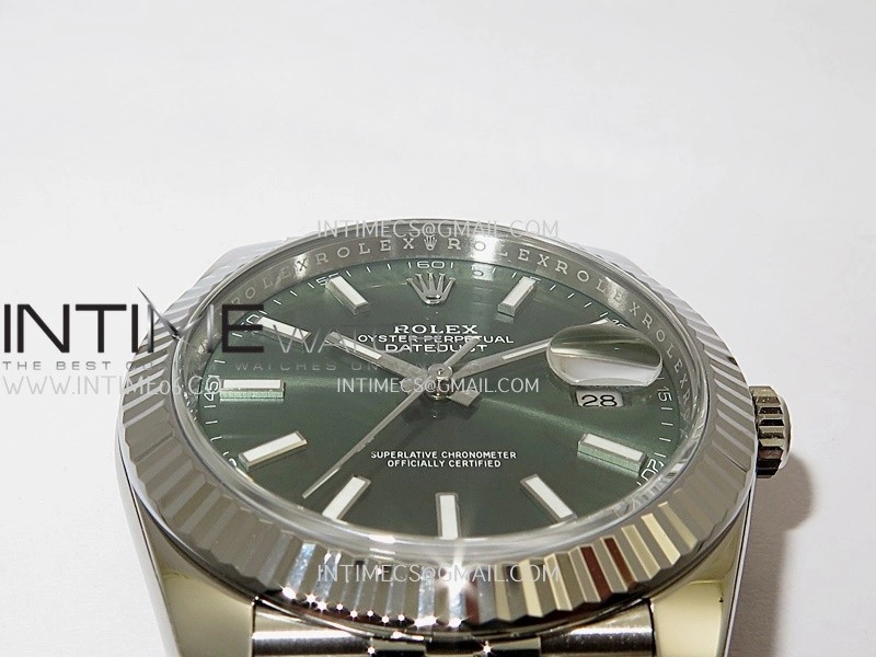 DateJust 41 126334 904L SS VF 1:1 Best Edition Green Dial Stick Marker On Jubilee Bracelet DD3235