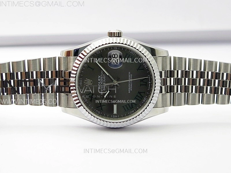DateJust 36MM 126234 SS APSF 1:1 Best Edition Gray Dial Roman Markers on SS Jubilee Bracelet SA3235