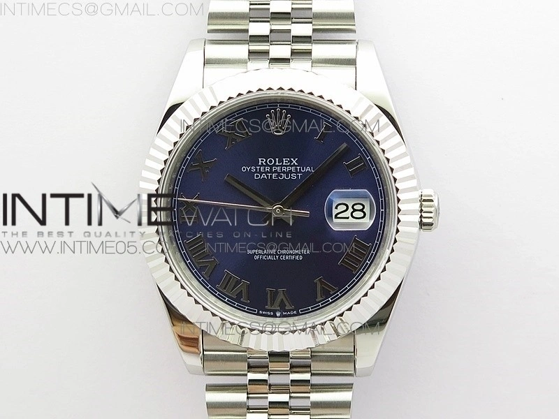 DateJust 41 126334 SS BP 1:1 Best Edition New Version Blue Roman Markers Dial on Jubilee Bracelet