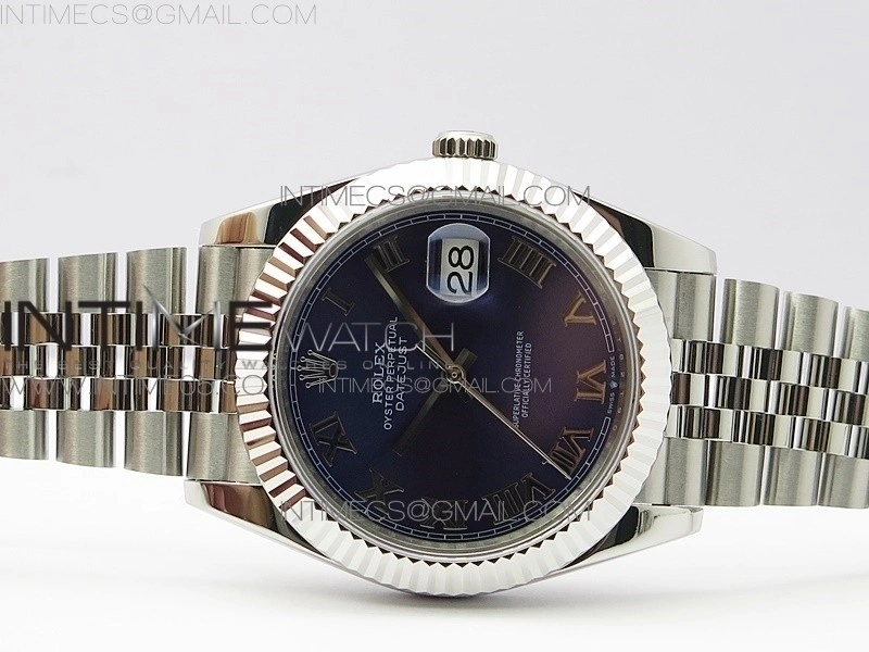 DateJust 41 126334 SS BP 1:1 Best Edition New Version Blue Roman Markers Dial on Jubilee Bracelet