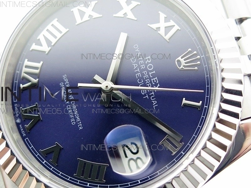 DateJust 41 126334 SS BP 1:1 Best Edition New Version Blue Roman Markers Dial on Jubilee Bracelet