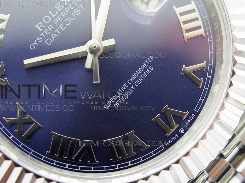 DateJust 41 126334 SS BP 1:1 Best Edition New Version Blue Roman Markers Dial on Jubilee Bracelet