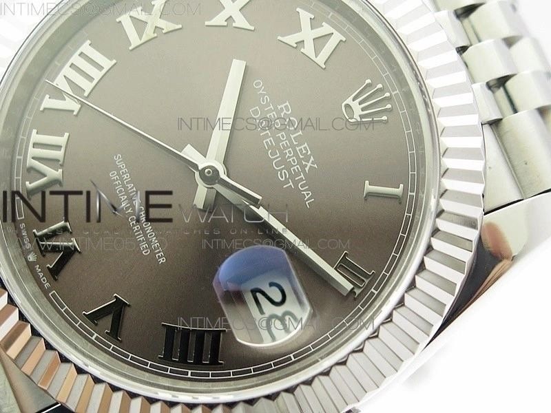 DateJust 41 126334 SS BP 1:1 Best Edition New Version Gray Roman Markers Dial on Jubilee Bracelet