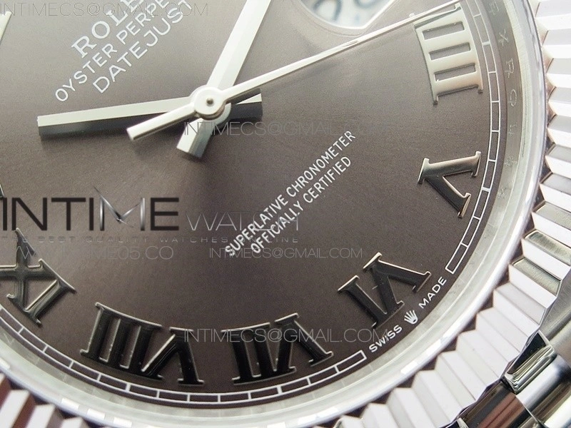 DateJust 41 126334 SS BP 1:1 Best Edition New Version Gray Roman Markers Dial on Jubilee Bracelet