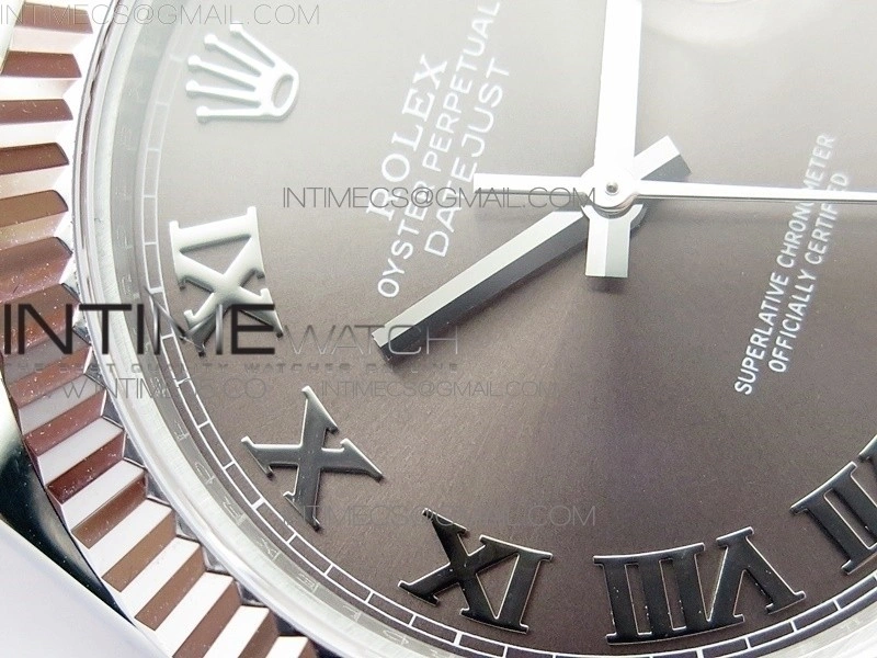 DateJust 41 126334 SS BP 1:1 Best Edition New Version Gray Roman Markers Dial on Jubilee Bracelet