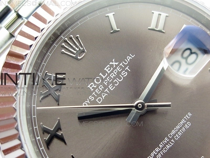 DateJust 41 126334 SS BP 1:1 Best Edition New Version Gray Roman Markers Dial on Jubilee Bracelet