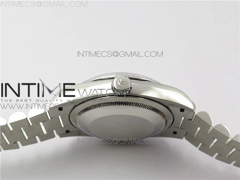 Day-Date 36 128239 SS BP Best Edition Silver Sticks Markers Dial on SS President Bracelet