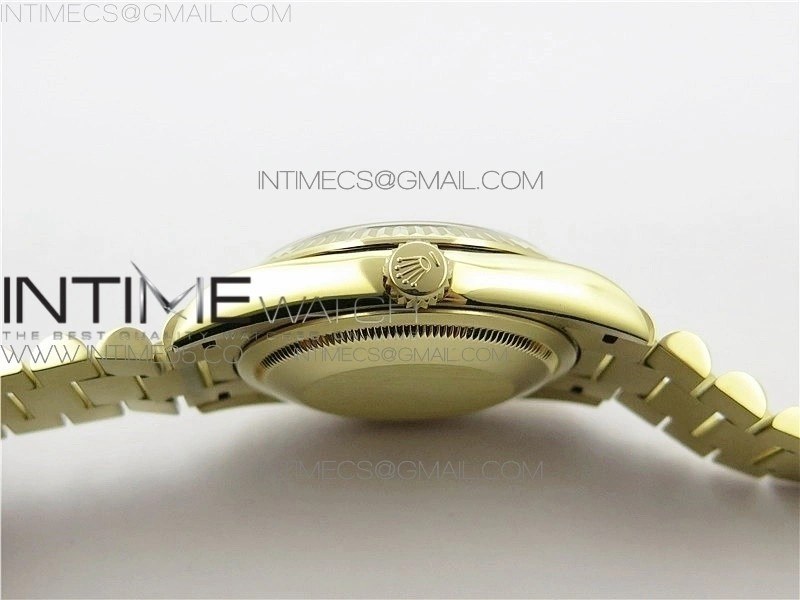 Day-Date 36 128239 YG BP Best Edition Green Crystal Markers Dial on YG President Bracelet