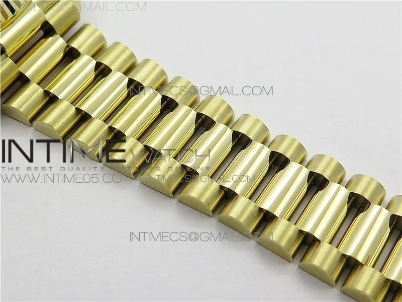 Day-Date 36 128239 YG BP Best Edition Green Crystal Markers Dial on YG President Bracelet