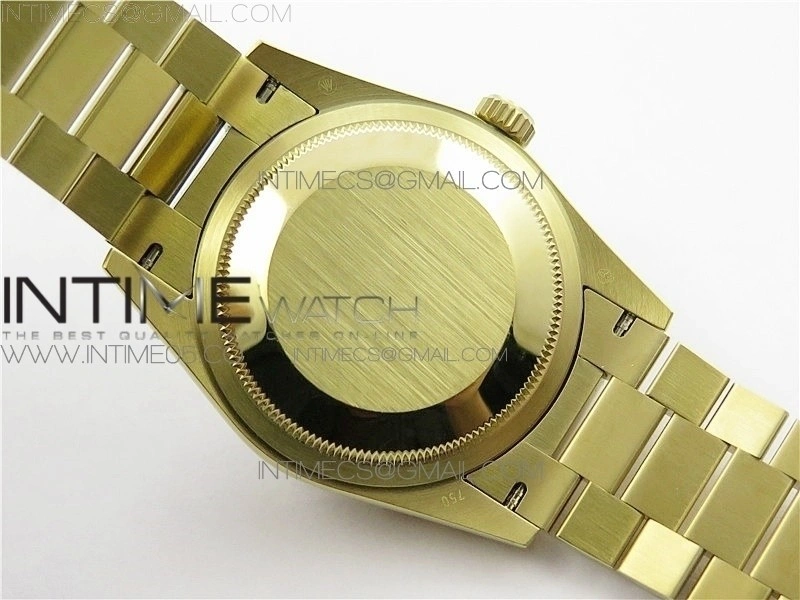 Day-Date 36 128239 YG BP Best Edition Green Crystal Markers Dial on YG President Bracelet