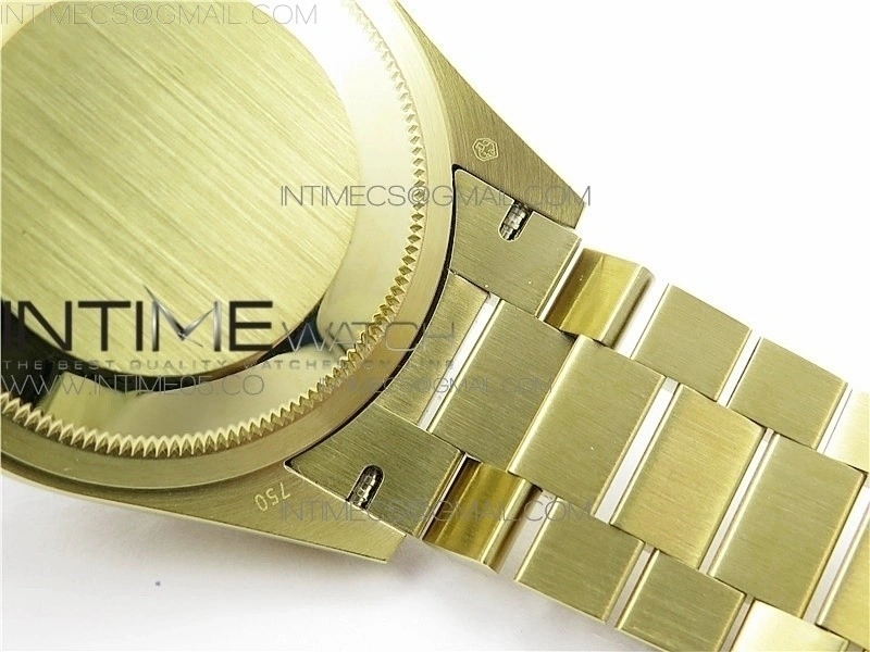 Day-Date 36 128239 YG BP Best Edition Green Crystal Markers Dial on YG President Bracelet