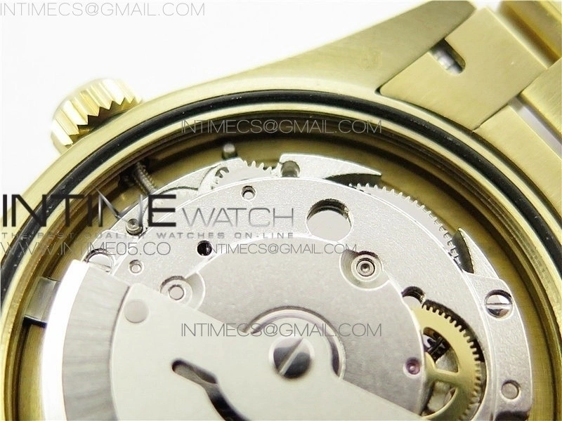 Day-Date 36 128239 YG BP Best Edition Green Crystal Markers Dial on YG President Bracelet