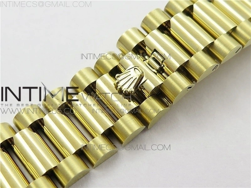 Day-Date 36 128239 YG BP Best Edition Green Crystal Markers Dial on YG President Bracelet