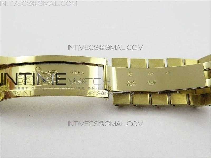 Day-Date 36 128239 YG BP Best Edition Green Crystal Markers Dial on YG President Bracelet