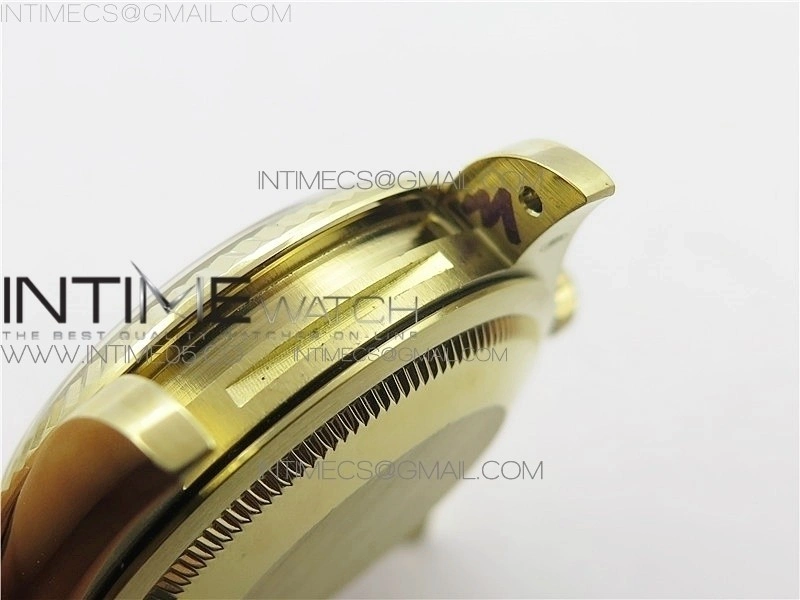 Day-Date 36 128239 YG BP Best Edition Green Crystal Markers Dial on YG President Bracelet