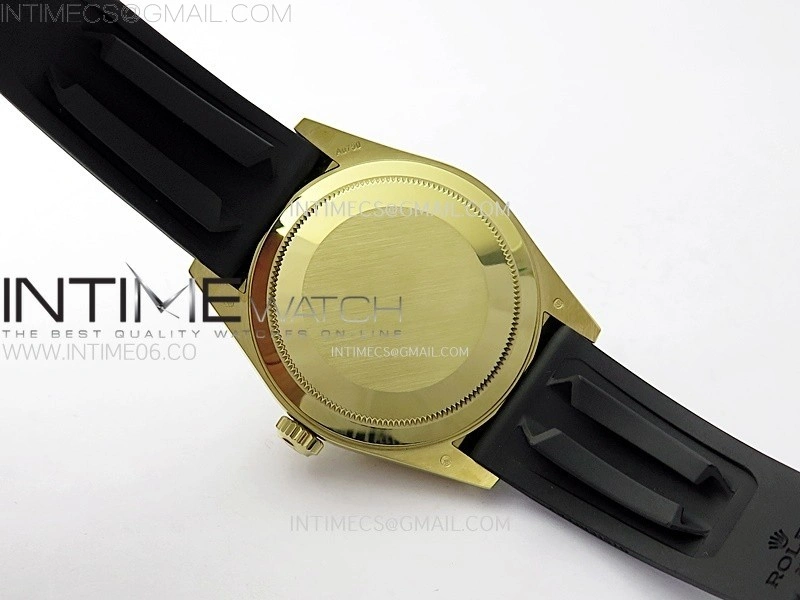 Sky-Dweller 336238 YG Noob 1:1 Best Edition Black Dial on Black Rubber Strap Asian 23J to 9001