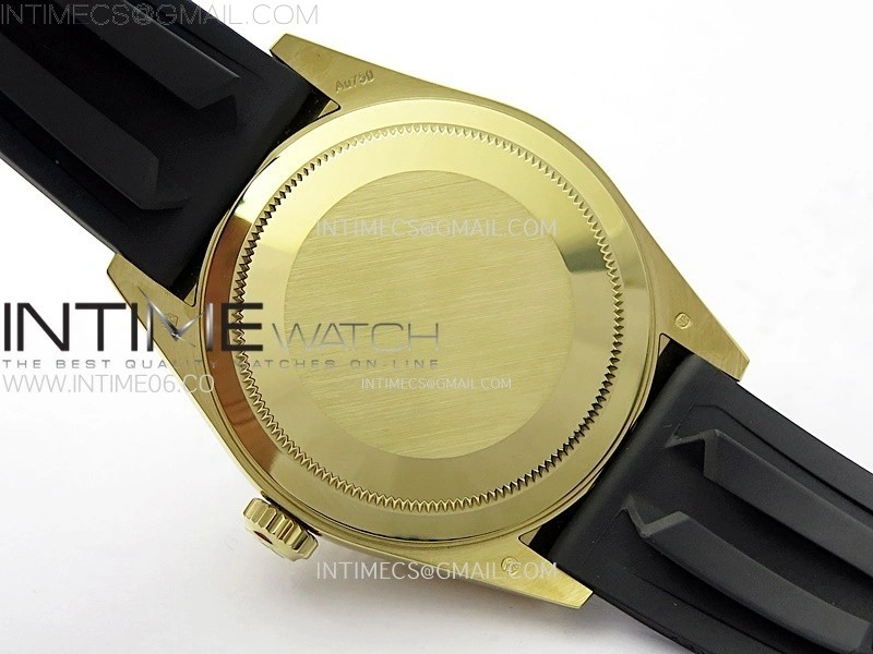Sky-Dweller 336238 YG Noob 1:1 Best Edition Black Dial on Black Rubber Strap Asian 23J to 9001