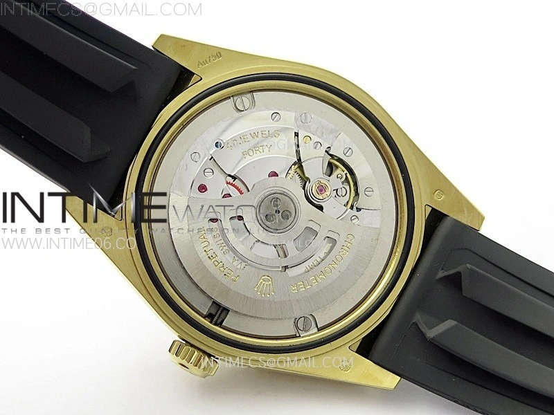 Sky-Dweller 336238 YG Noob 1:1 Best Edition Black Dial on Black Rubber Strap Asian 23J to 9001