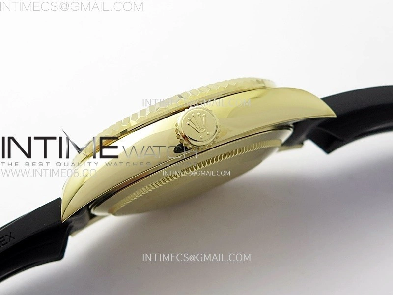 Sky-Dweller 336238 YG Noob 1:1 Best Edition White Dial on Black Rubber Strap Asian 23J to 9001