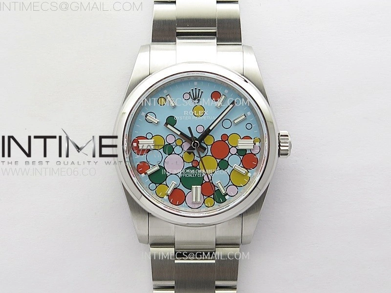 Oyster Perpetual 36mm 126000 GMF Best Turquoise Blue Celebration Motif Dial on SS Bracelet VR3230